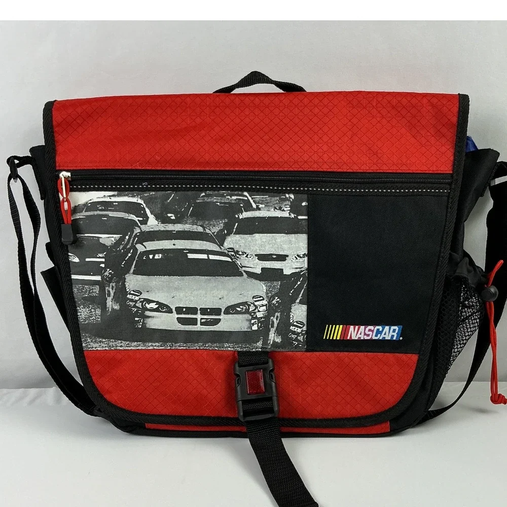 NASCAR Racing Messenger Bag Red‎ Black Shoulder Bag Racing Cars Logo